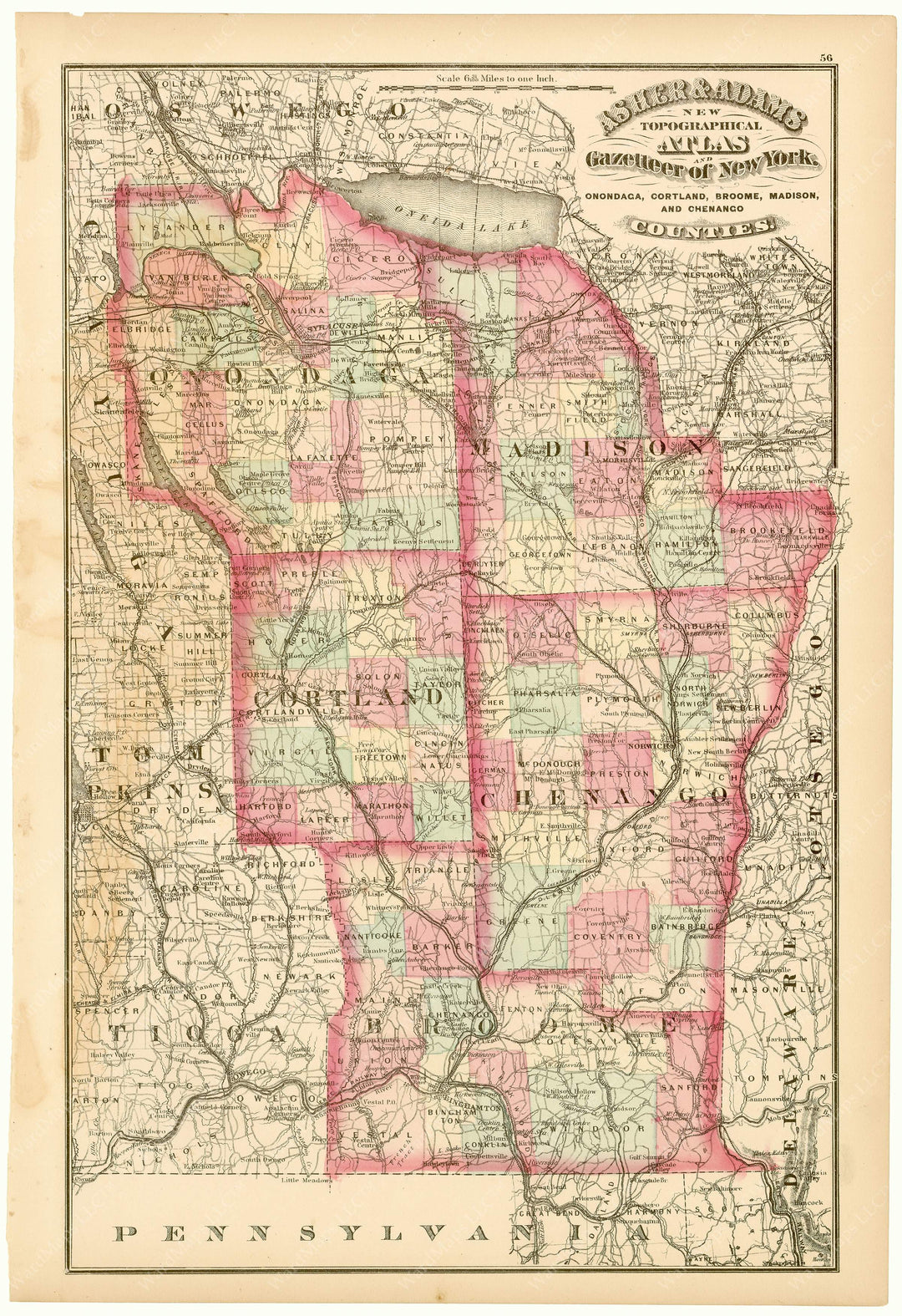 New York 1870: Central and Southern Tier
