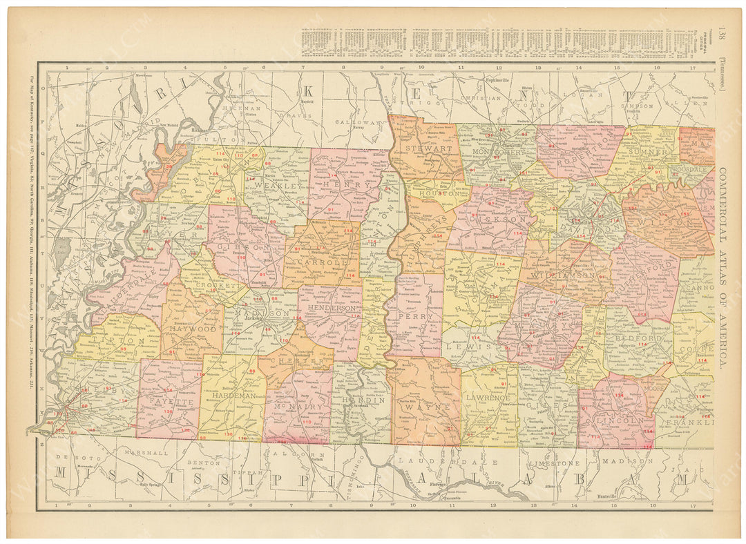 Tennessee 1916: Western Part