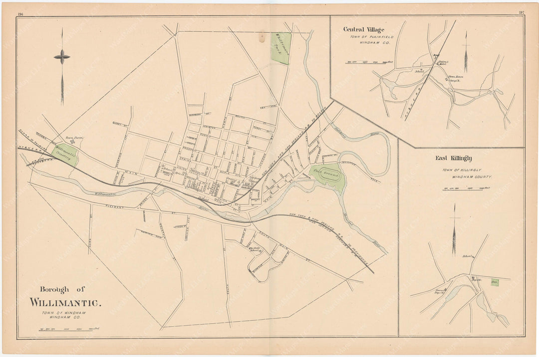 Plainfield, Killingly, Williamantic and Windham, Connecticut 1893