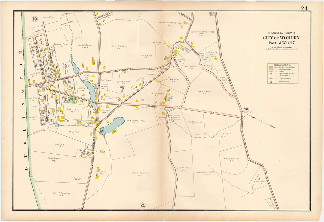 Middlesex County, Massachusetts 1906 Vol. 2: Plate 024 Woburn