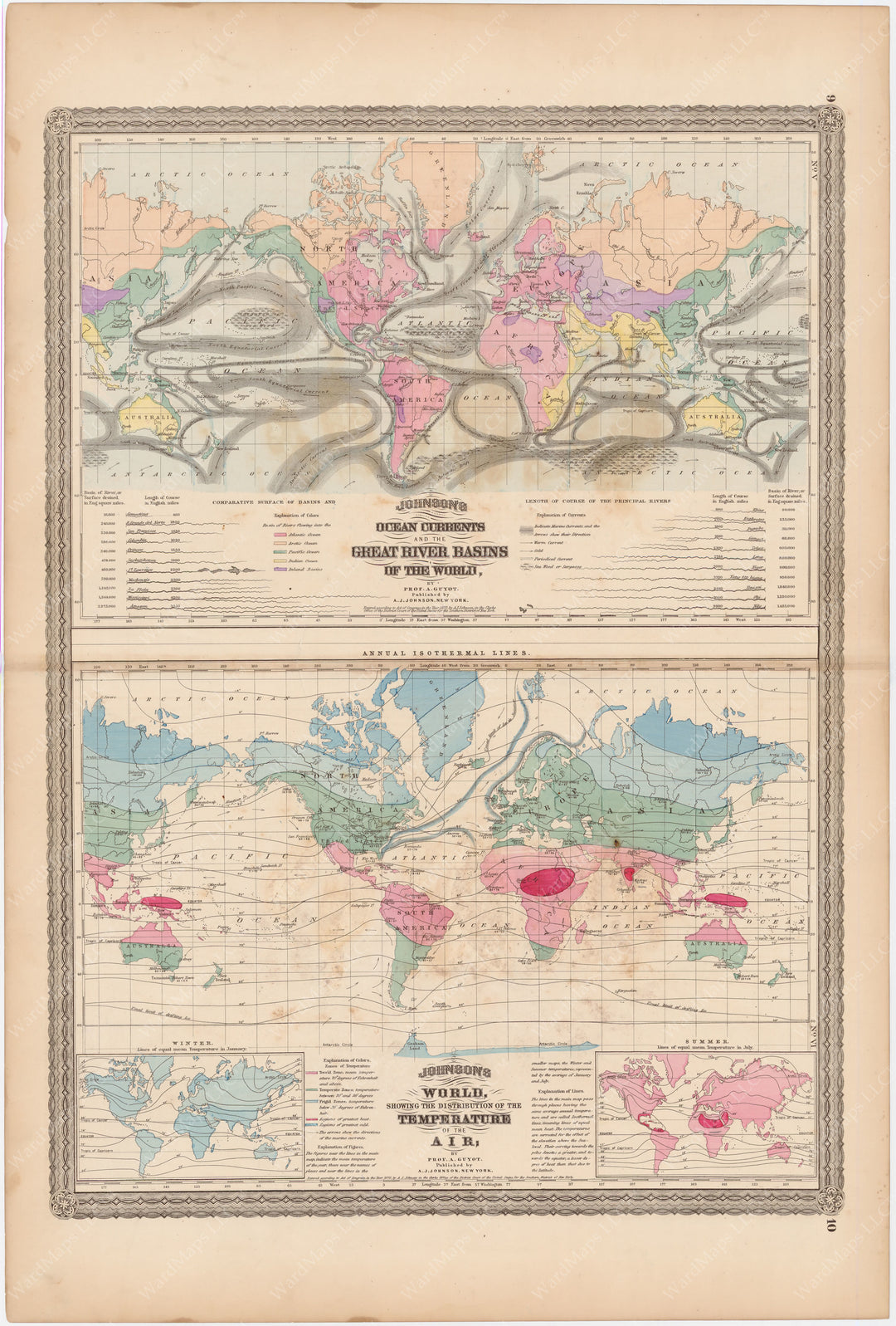 World 1873: Ocean Currents and Temperature of the Air